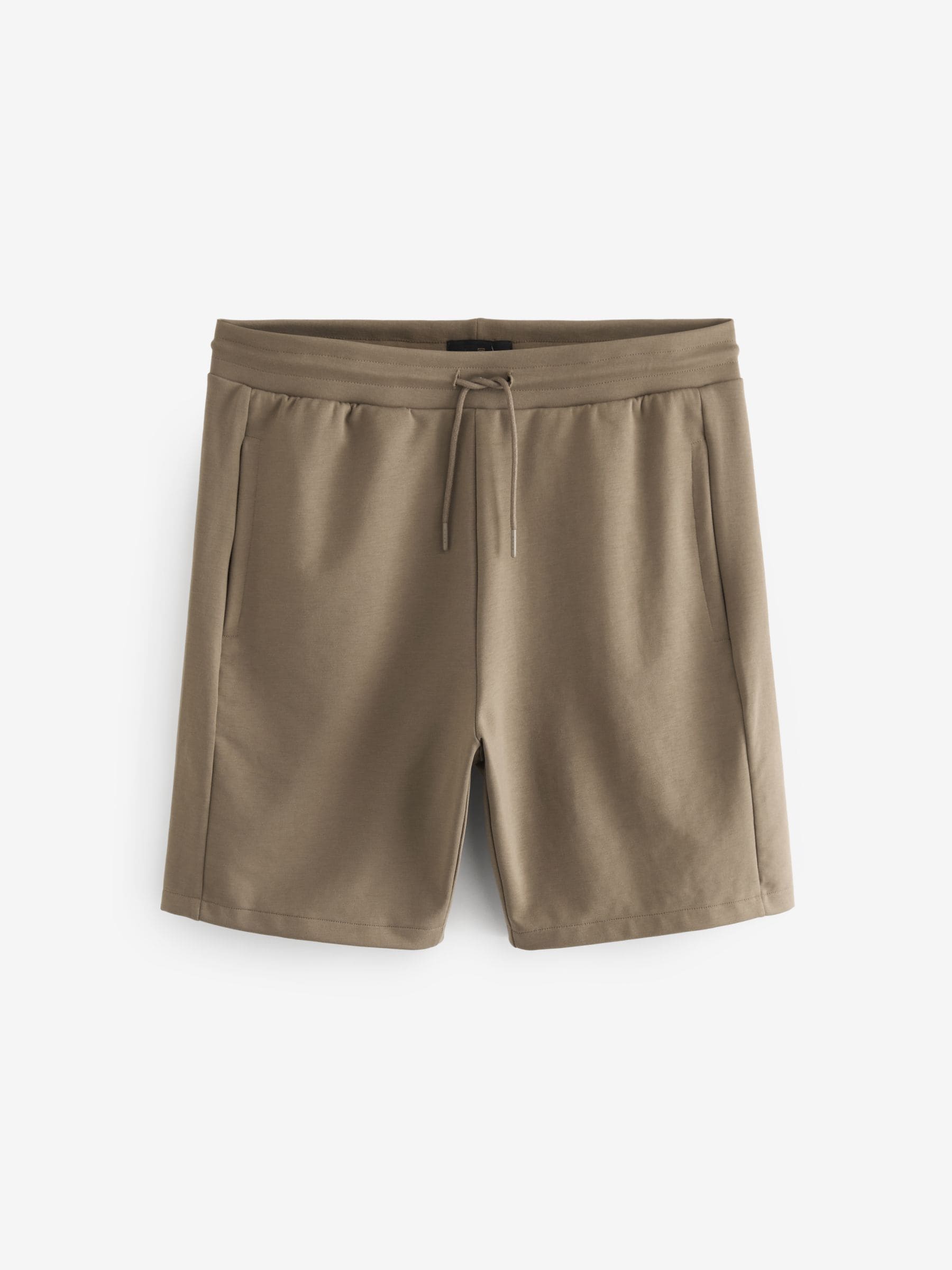 Donker kiezelkleurig - Jersey shorts met ritszakje