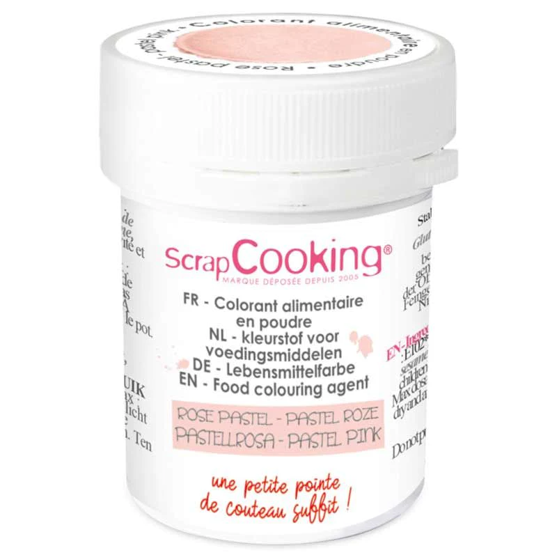 Colorant alimentaire Rose Pastel 5 g Scrapcooking