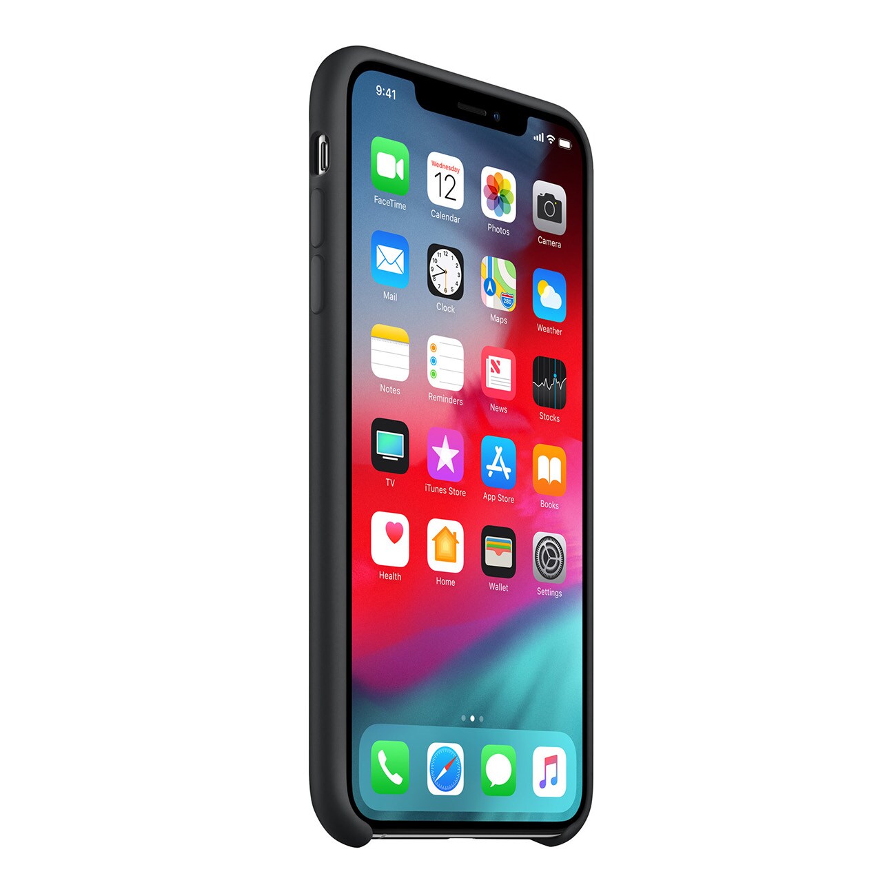 Apple Silikon Case iPhone XS Max MRWE2ZM/A schwarz Handyhülle