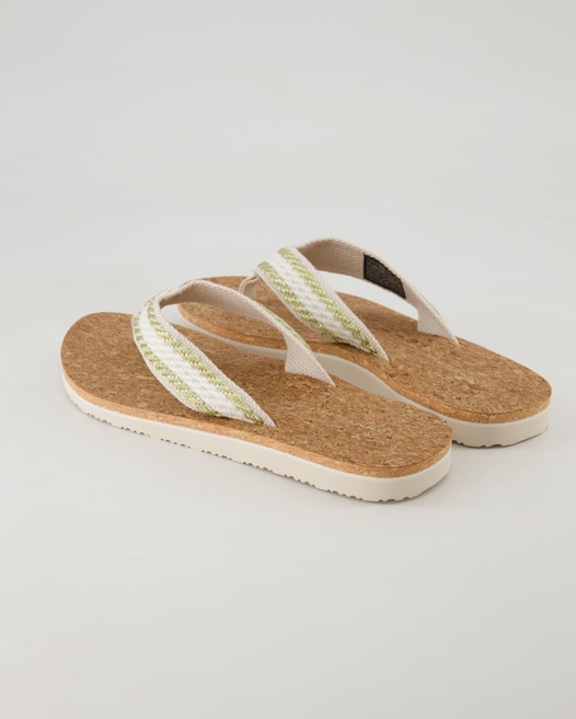Tommy Hilfiger Cork Sandal Zehentrenner in Beige