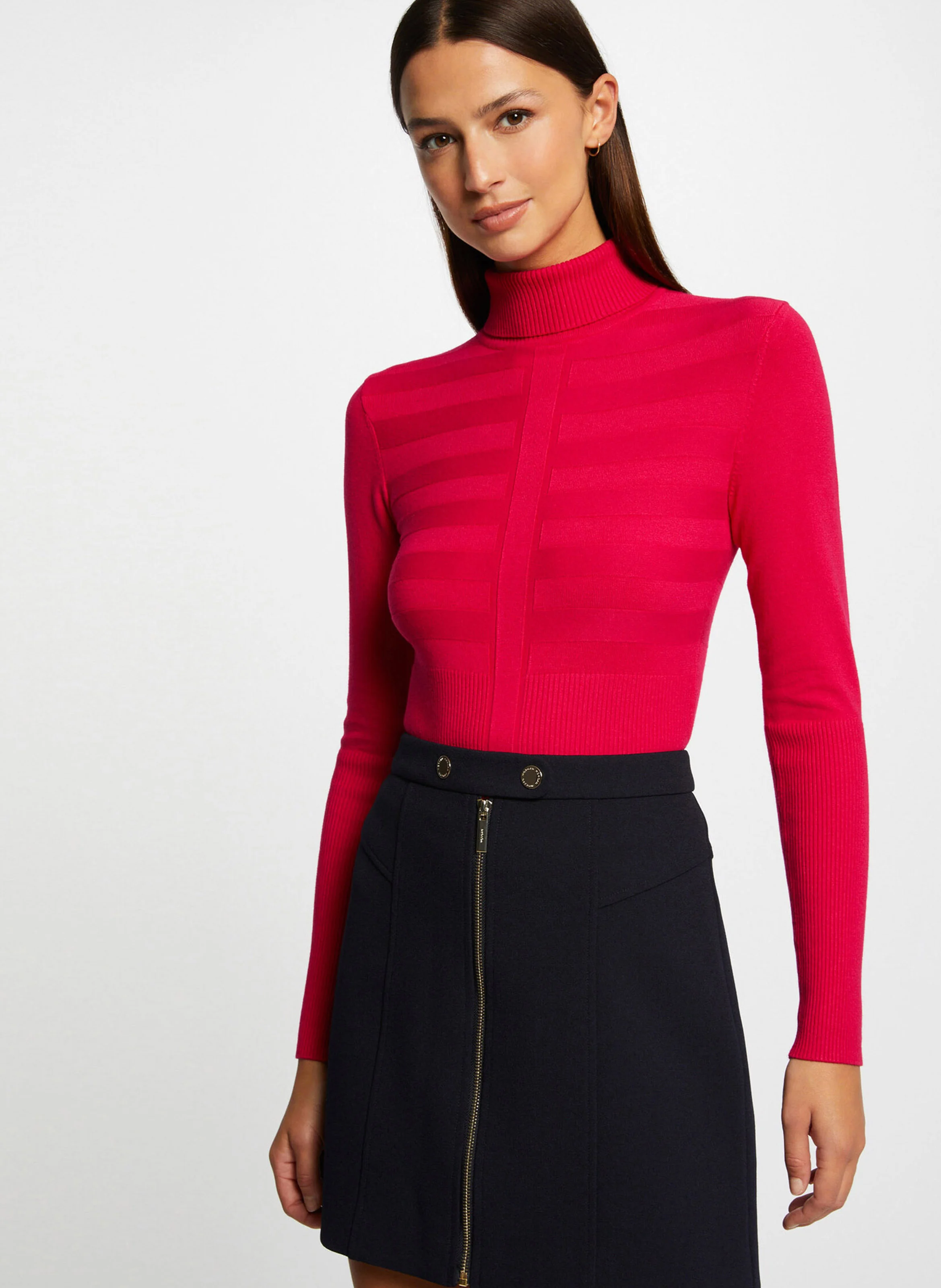 Pull col roulé | Rose