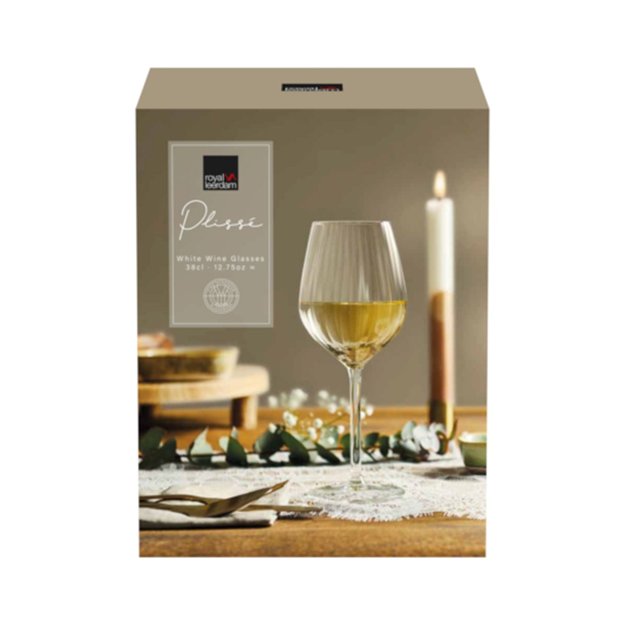 PLISSE Weinkelch 38cl 4er-Set - Transparent / H: 21.5 cm x  D: 7.8 cm