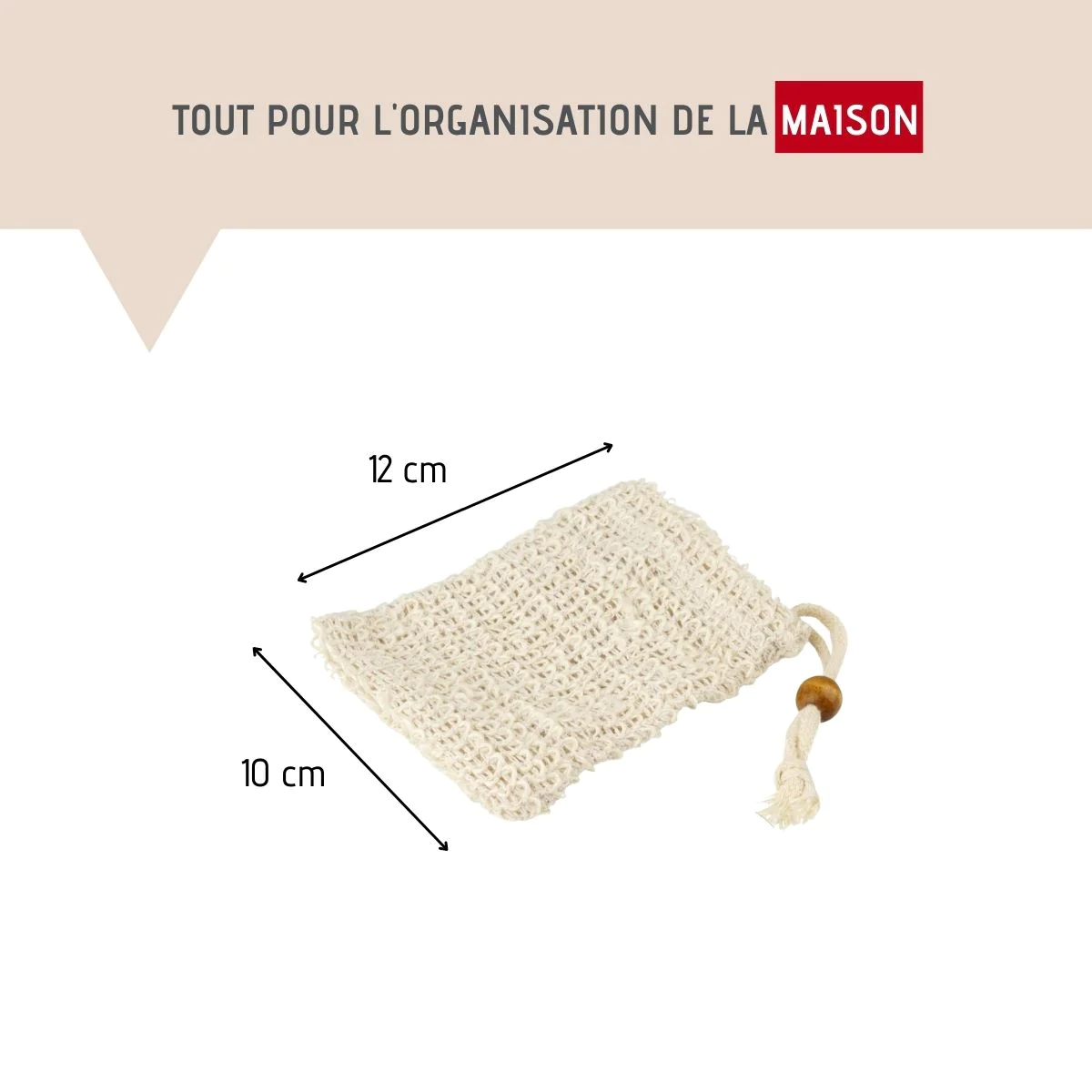 Lot de 2 sacs à savons solides en sisal Tecno Fackelmann