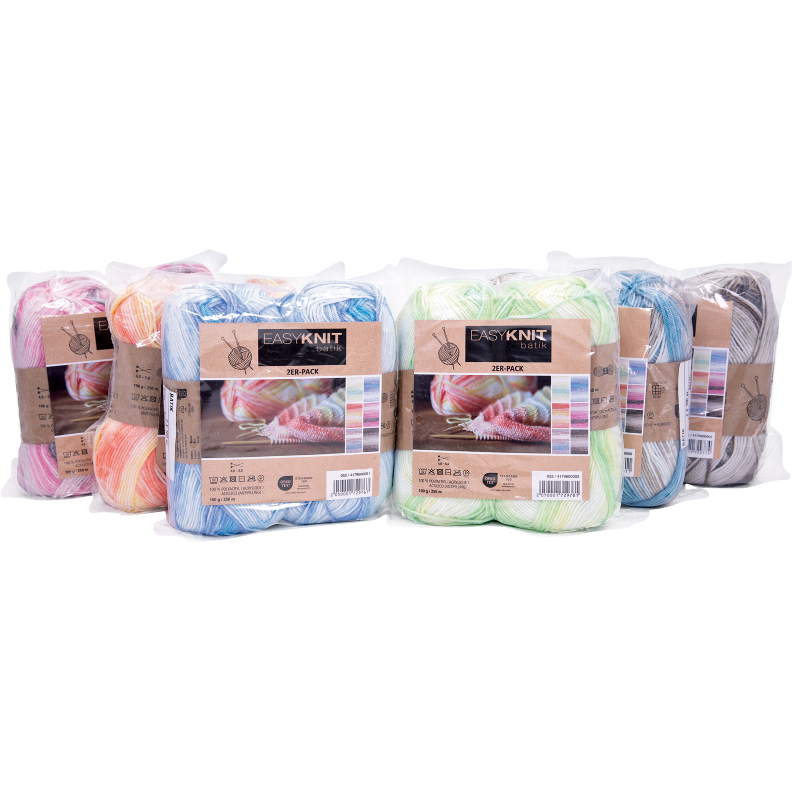 Acrylgarn Batik 2er-Set, 2 x 100 g / Knäuel