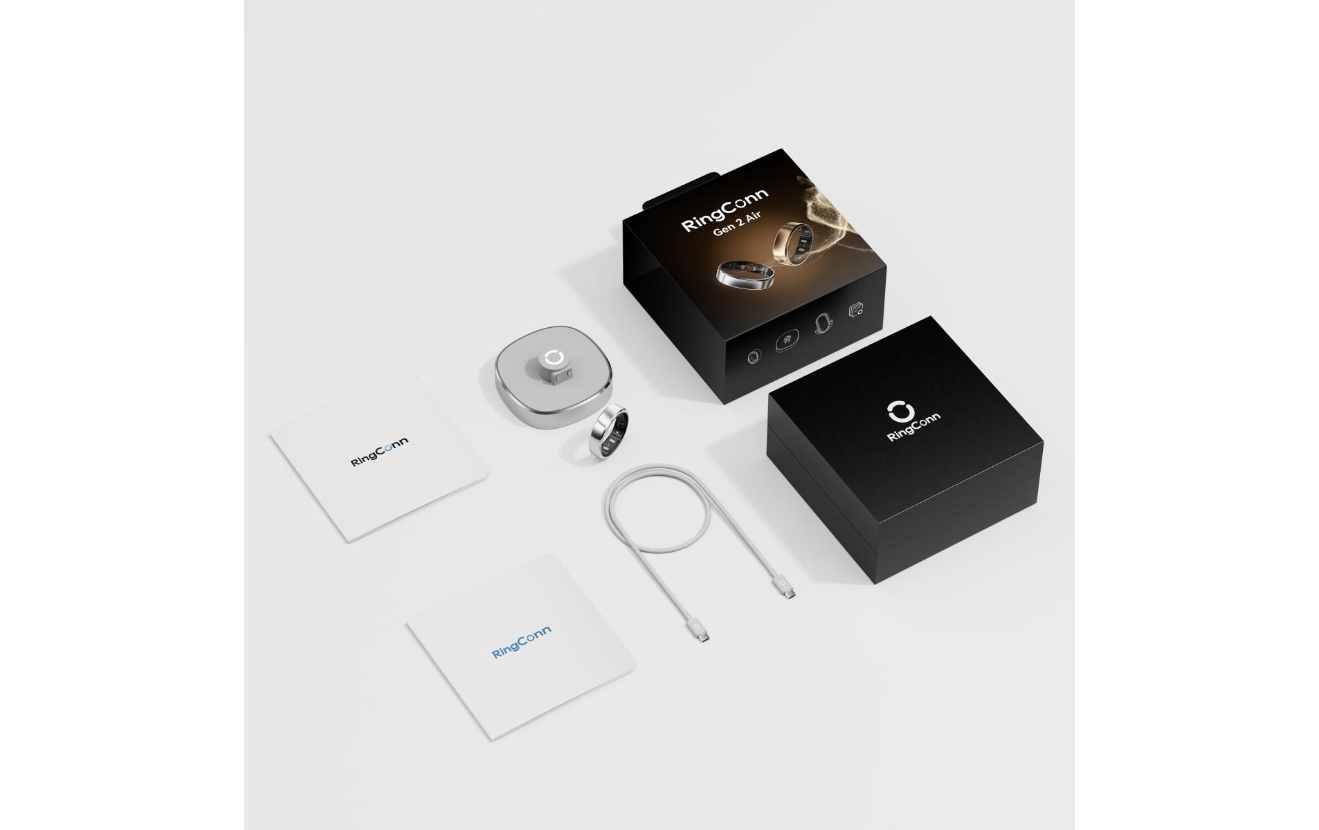 Smart Ring Gen 2 Air Grösse 10 Silber<br>Ultradünner Smart Ring mit Gesundheitsüberwachung