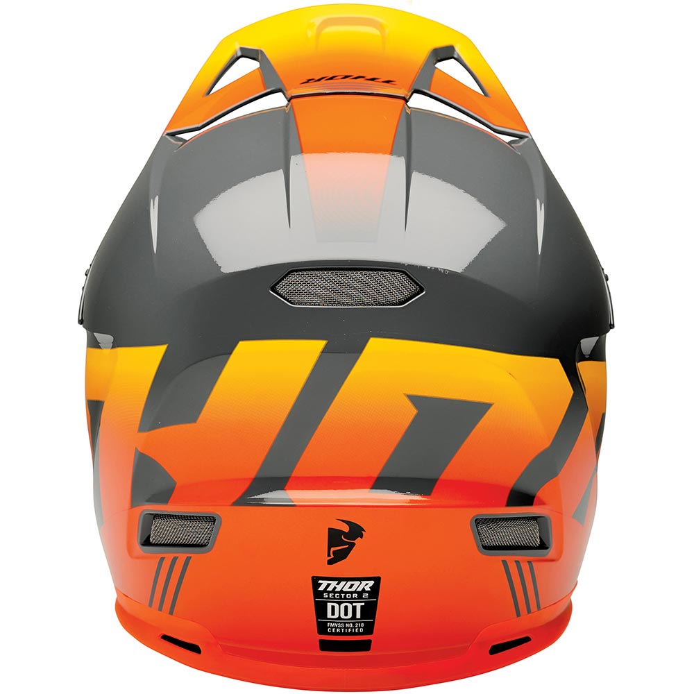 Thor Motocross - Casque Sector 2 Carve Charcoal / Orange / Brillant