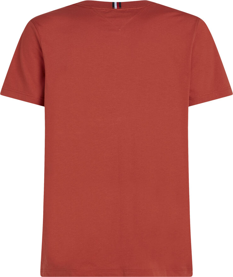 Tommy Hilfiger HILFIGER CHAINSTITCH TEE Terra red