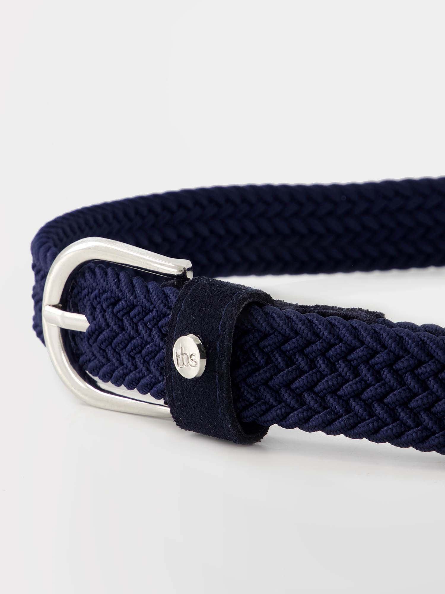 Ceinture Femme Tressée & Elastiquée Marine