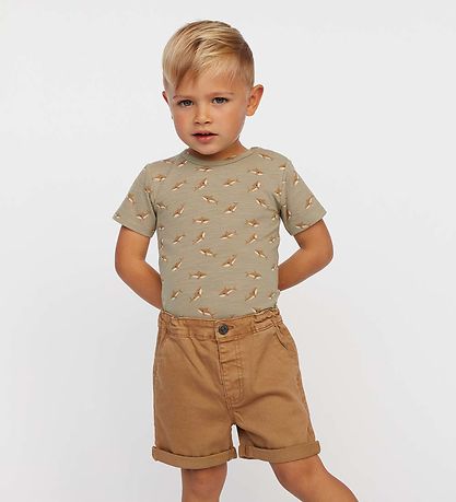 Petit by Sofie Schnoor Body k/æ - Dusty Green m. Hejer