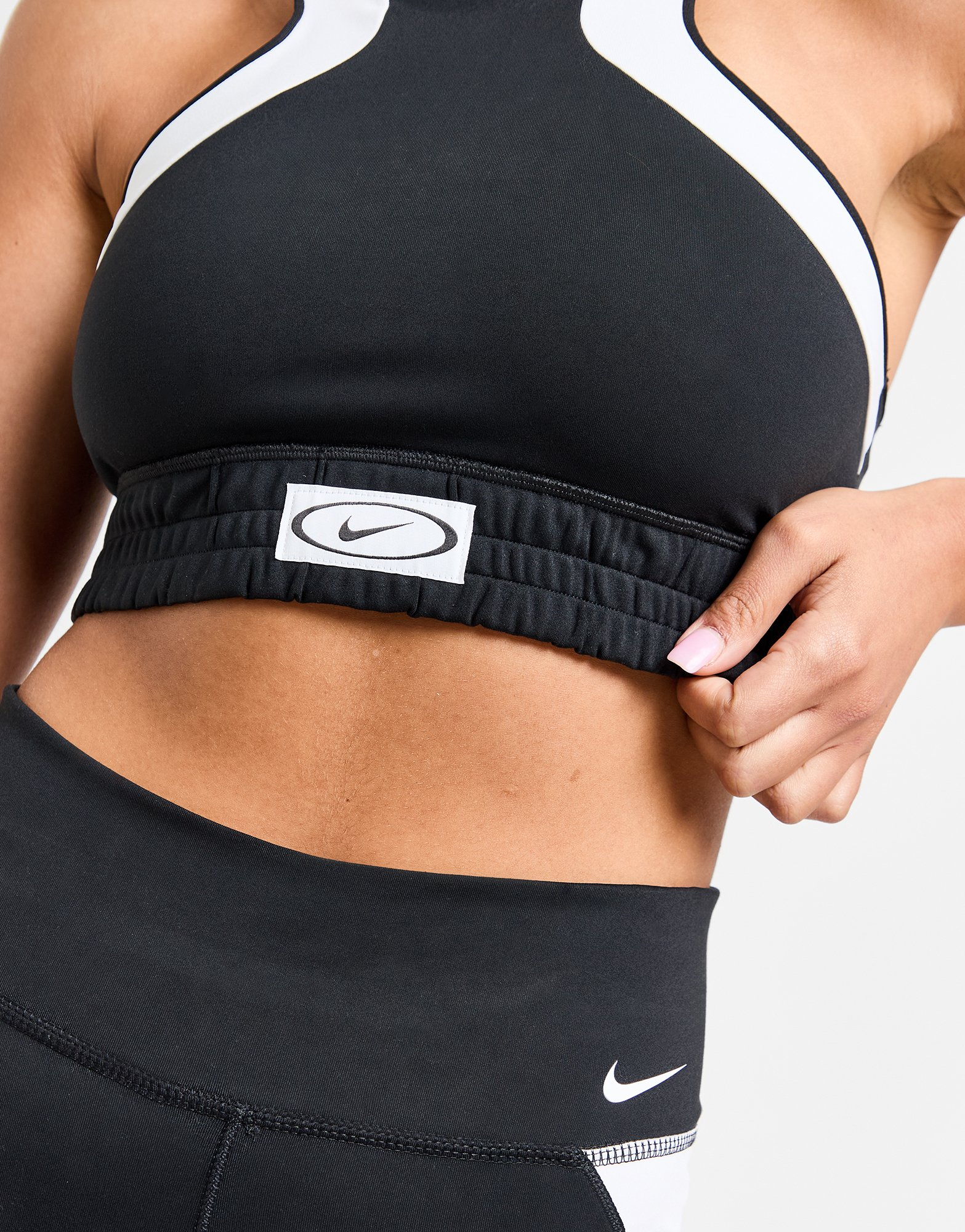 Nike Running High Neck Colour Block Sports Bra