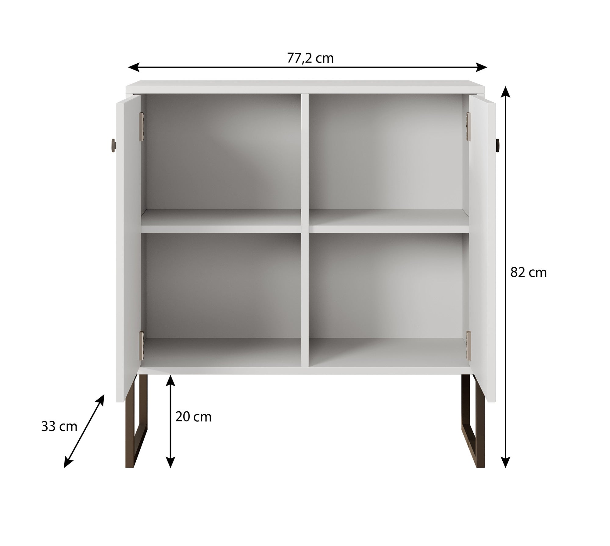Meubella - Dressoir Lyndall - Beige - 77 cm