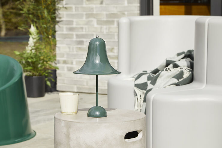 Verpan Pantop Ø18 Portable Table Lamp Dark green