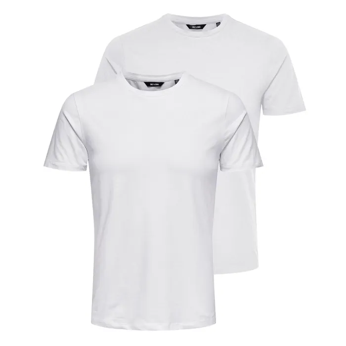 Only & Sons Basic Slim Crew Shirt Heren (2-pack)