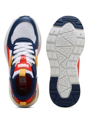Puma Trinity Lite Jr Sneakers, White/Fierce Red/Persian Blue