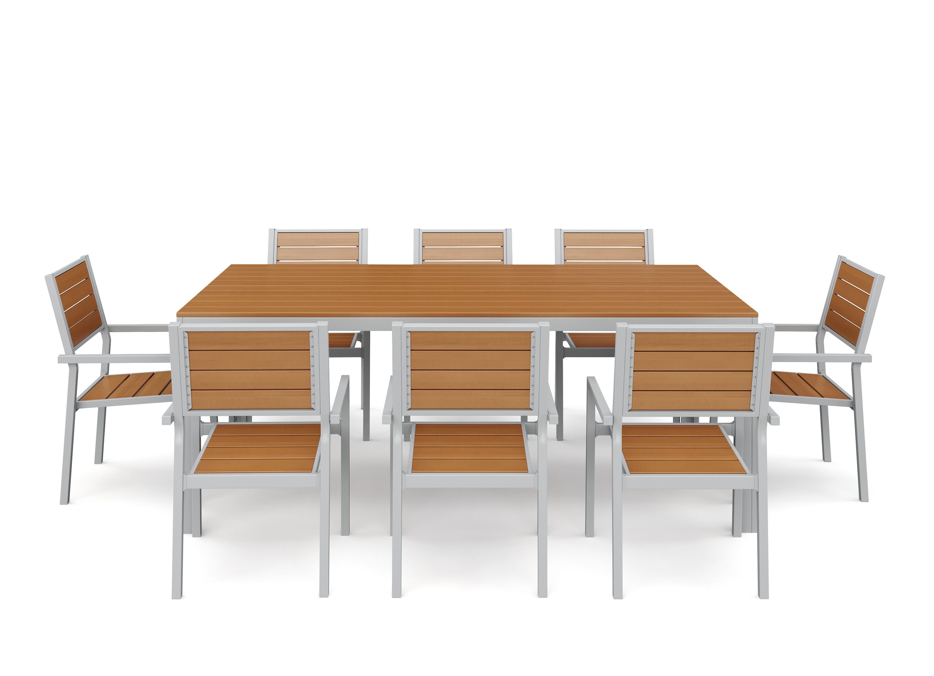 Gartenmöbel Set KAVO 8 Stühle braun
