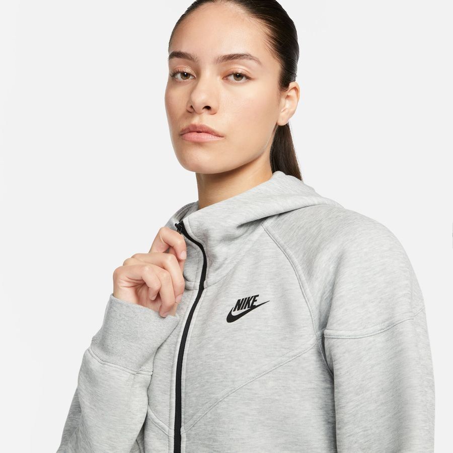Nike Sweat à Capuche NSW Tech Fleece 24 Coupe-Vent - Gris/Noir Femme