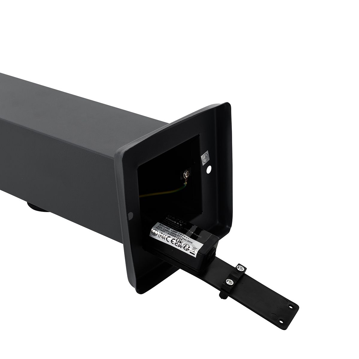 Buitenlamp donkergrijs met grondpin en kabelmof 80cm incl. stopcontact IP44 - Malios