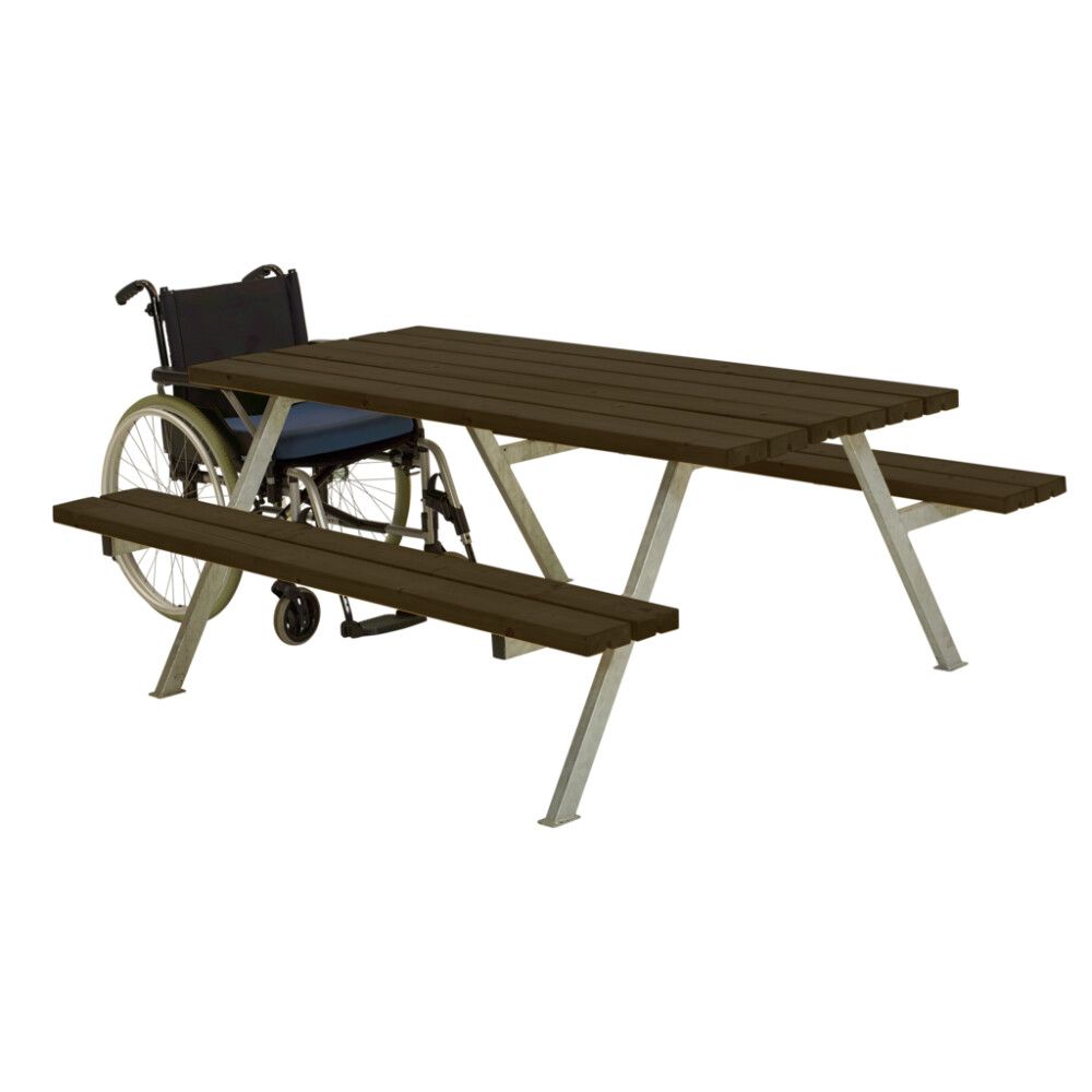 BENKESETT PLUS ALPHA SVART 177X161X73/45CM