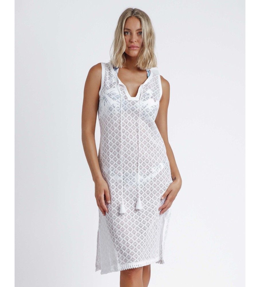 Vestido básico sem mangas Admas branco