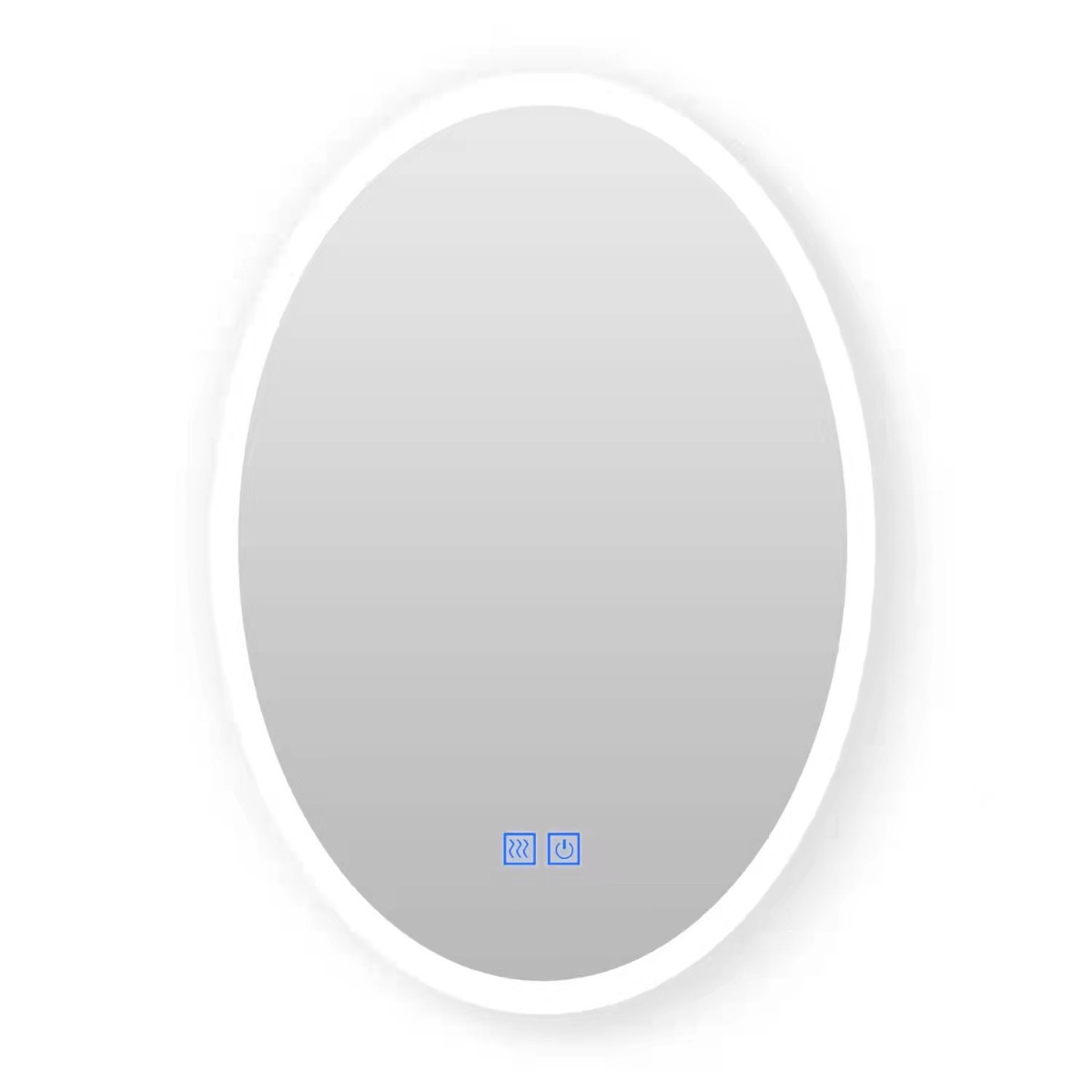 B-Stone Ovalo toiletspiegel met LED-verlichting 50x70cm