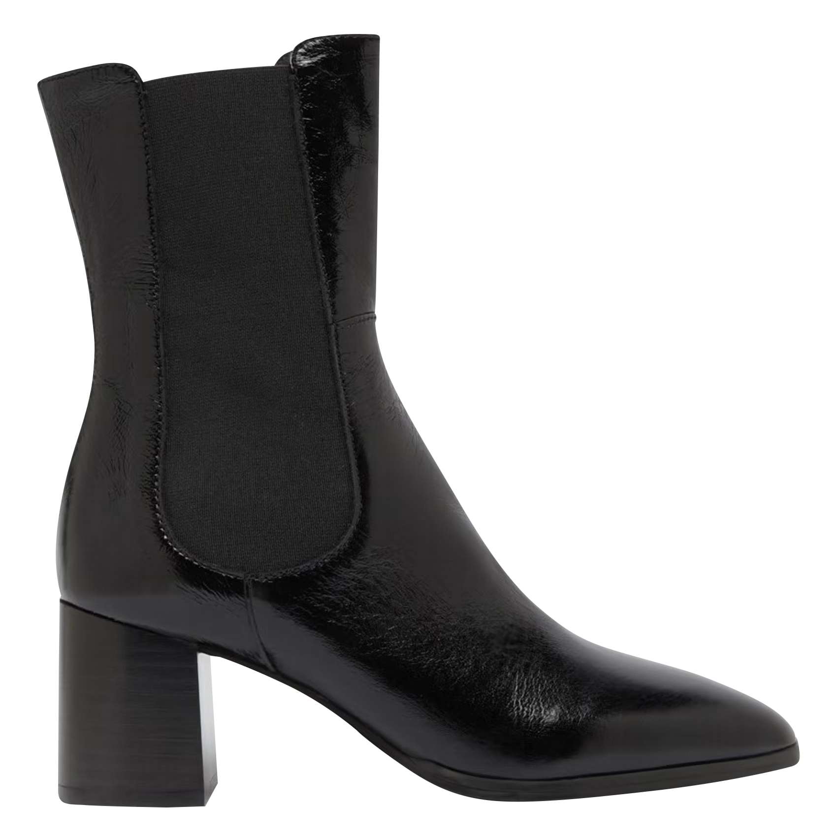DUCHA - Bottines à talons en cuir | Noir