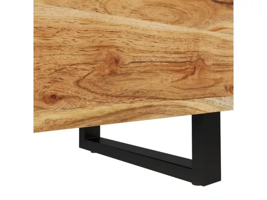 Tables de chevet 2 pièces 40x33x46 cm Bois d'acacia massif