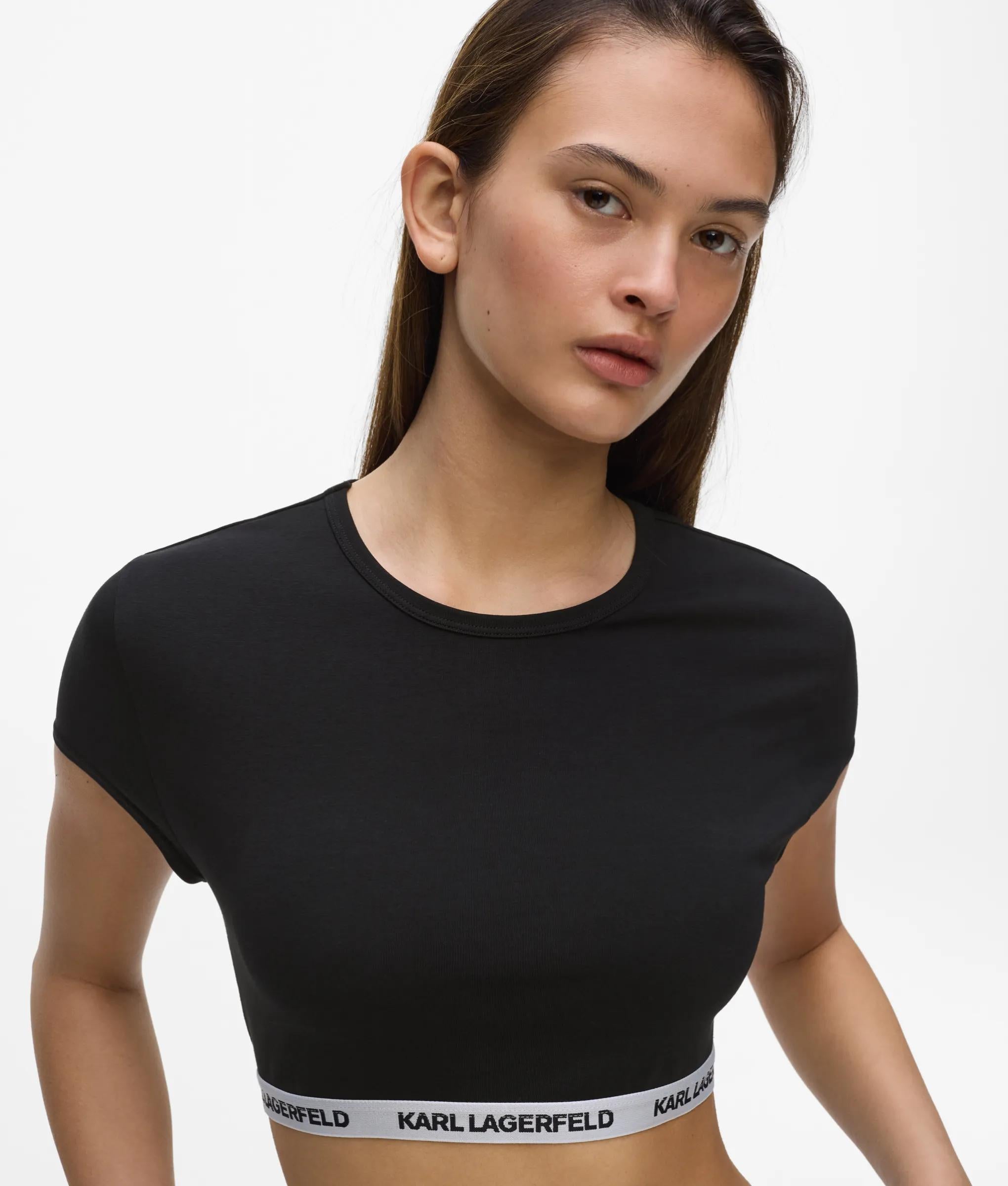 Logo tailleband crop top