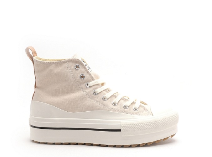 Victoria boots bottine femme 1061122 tribu doble lona  pieza beige