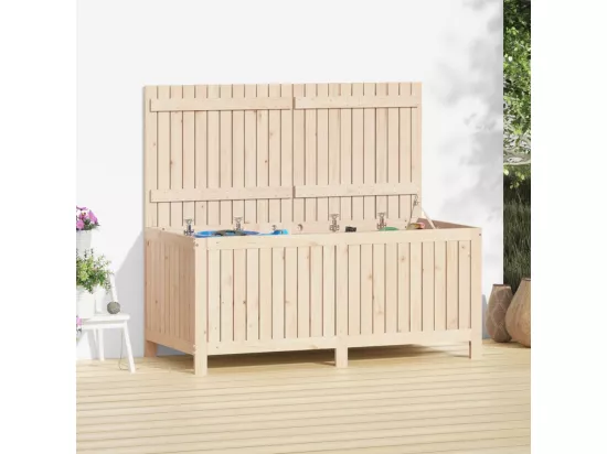 Boîte de rangement de jardin 147x68x64 cm Bois massif de pin