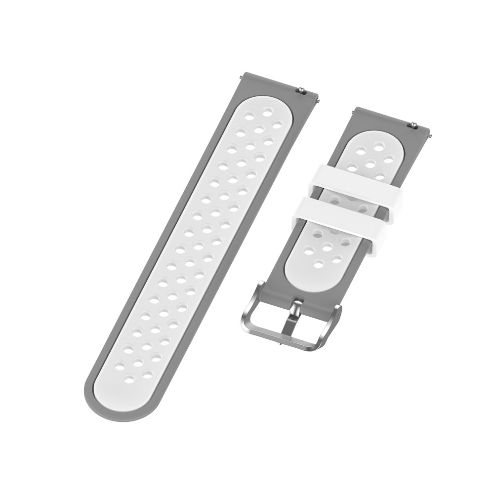 Garmin Vivoactive 4S Silikon Armband Dual Color (Gelenkumfang: 170 - 210mm) - Grau / Weiss