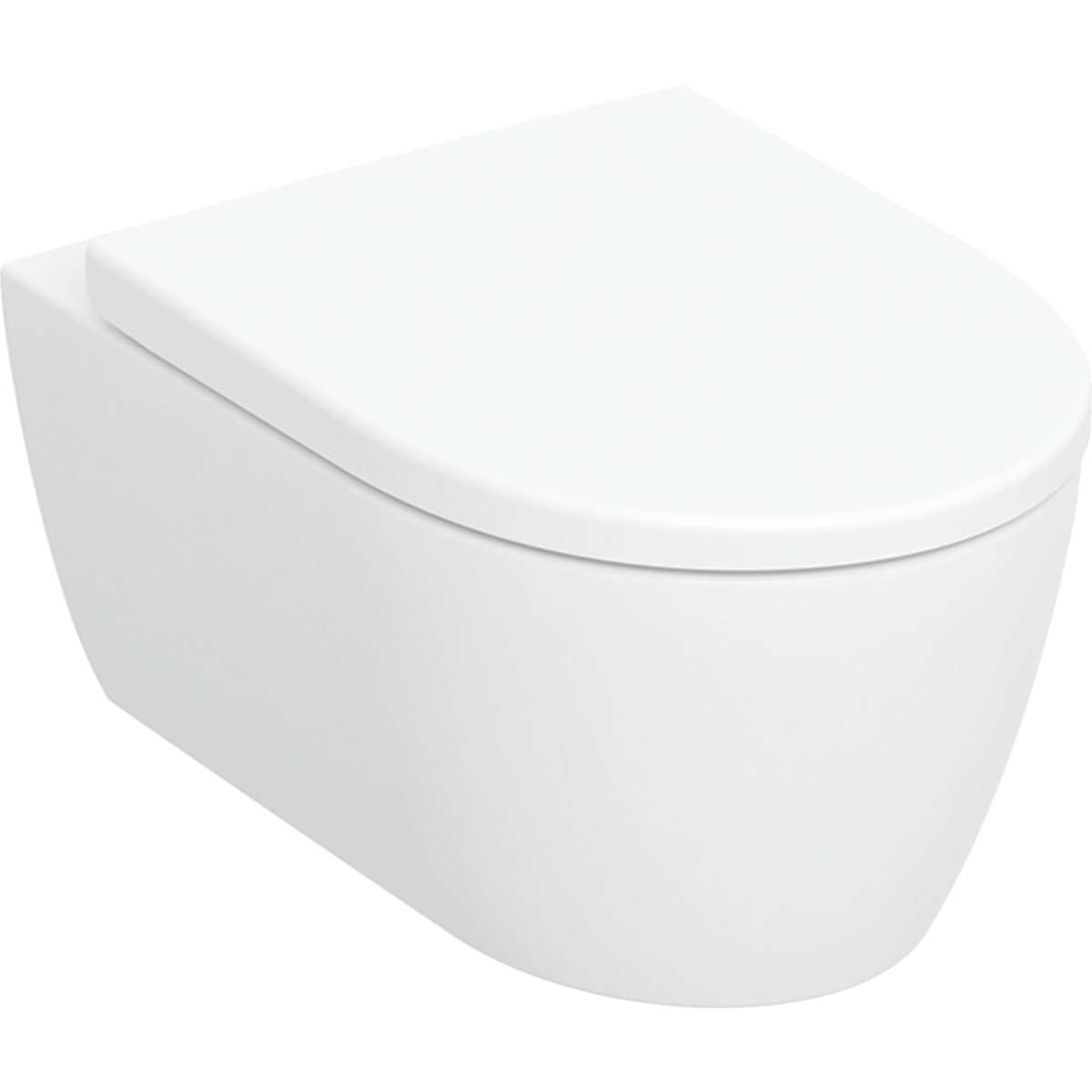 Geberit WC pack iCon hangend Rimfree diepspoel toilet met quick release toiletbril wit