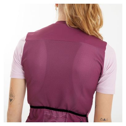 Maillot Manches Courtes Femme LeBram Ventoux Uni Framboise