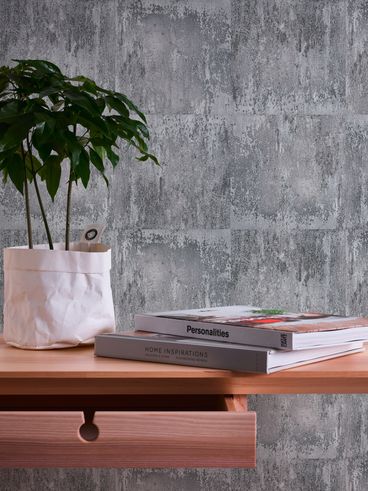 Vliestapete - MATERIAL - Stahlwand - grau-schwarz-metallic - 10 Meter
