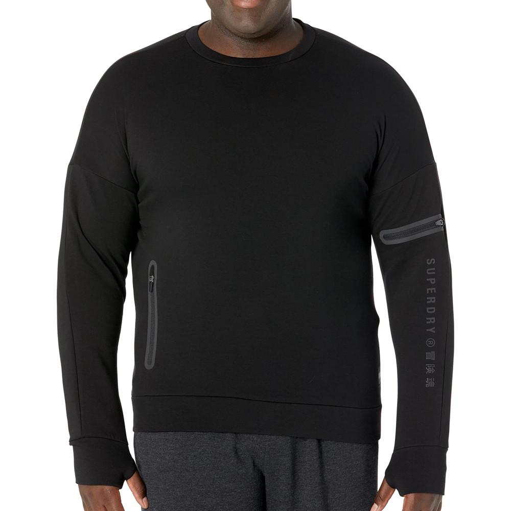 Superdry Sweat Noir Homme Superdry Training Gymtech Crew