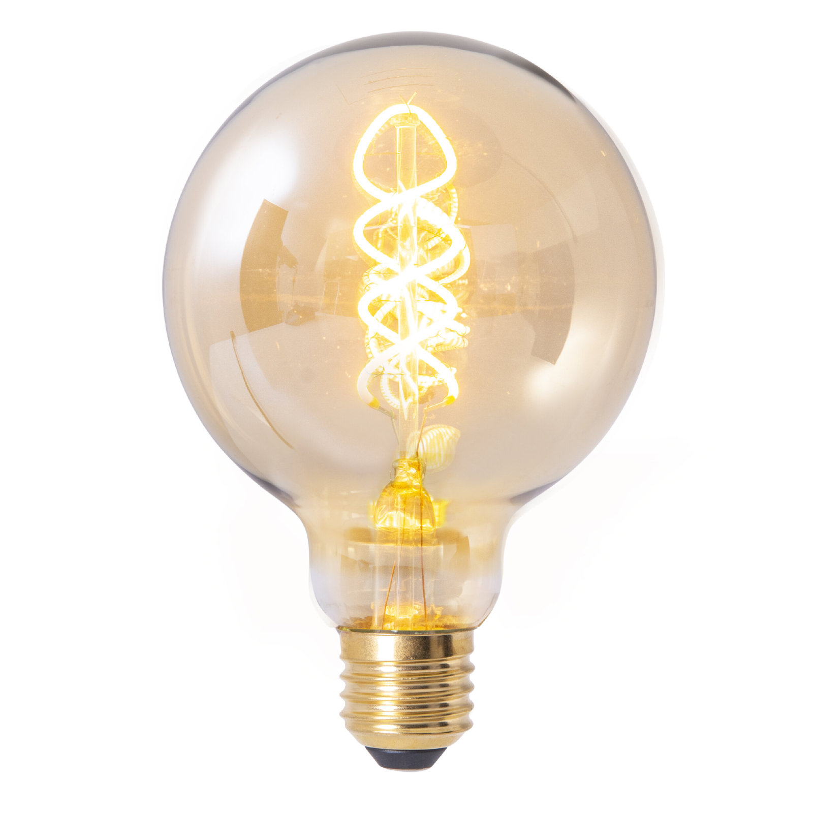 3er-Set LED-Leuchtmittel DILLY - amber - 4 Watt - E27 - warmweiß