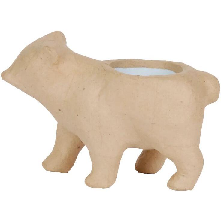 Cache pot ours 20x10x13,5cm - Kraft