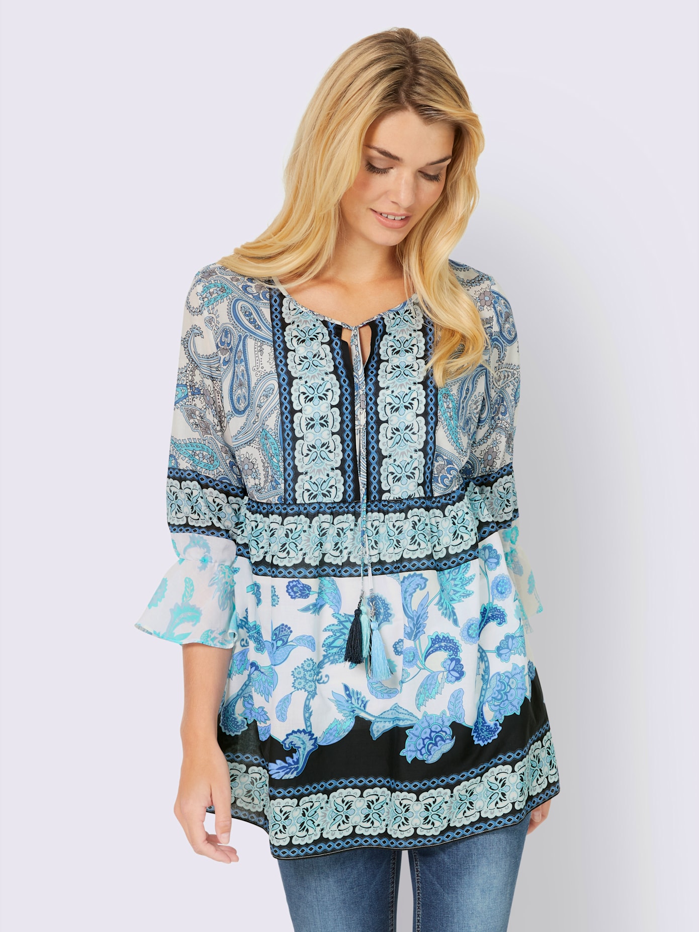 Tunique imprimée motif paisley