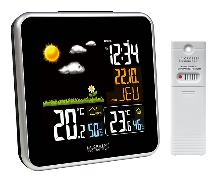 Station météo digitale La Crosse Technology, grand écran L couleur