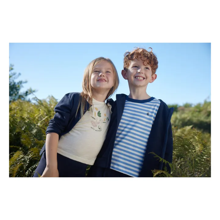 Petit Bateau T-shirt Matiko Rayé | Bleu