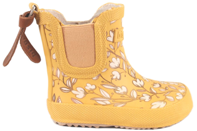 BISGAARD HVIDE BLOMSTER MUSTARD GUMMISTØVLE