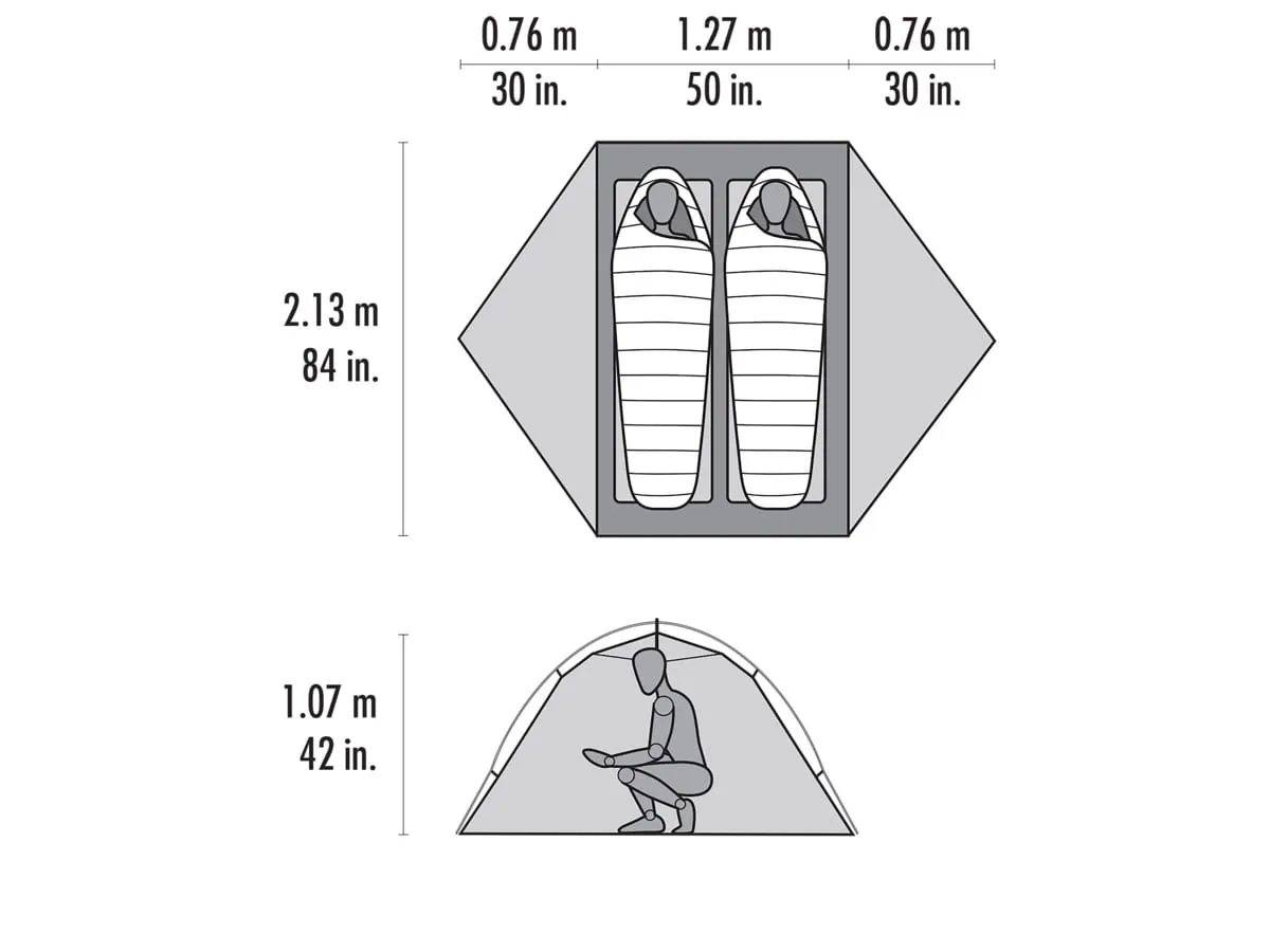 MSR Access 2 Tent Lt Grey
