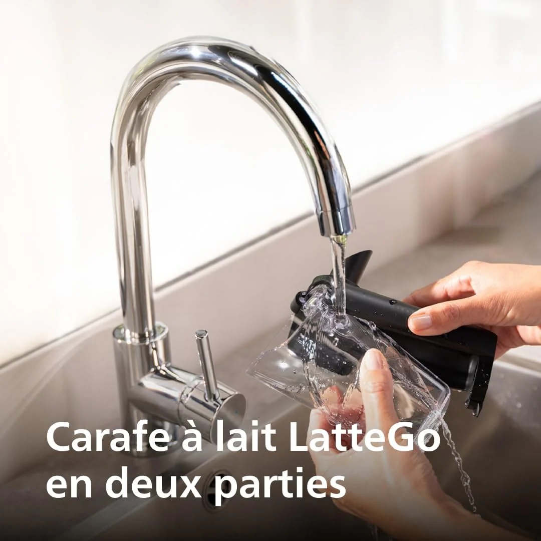 Philips Série 5400 Machine Expresso - Café à Grain - LatteGo Mousseur à Lait, 12 Spécialités de Café, Affichage Intuitif, 4 Profils Utilisateur, Noir (EP5441/50)