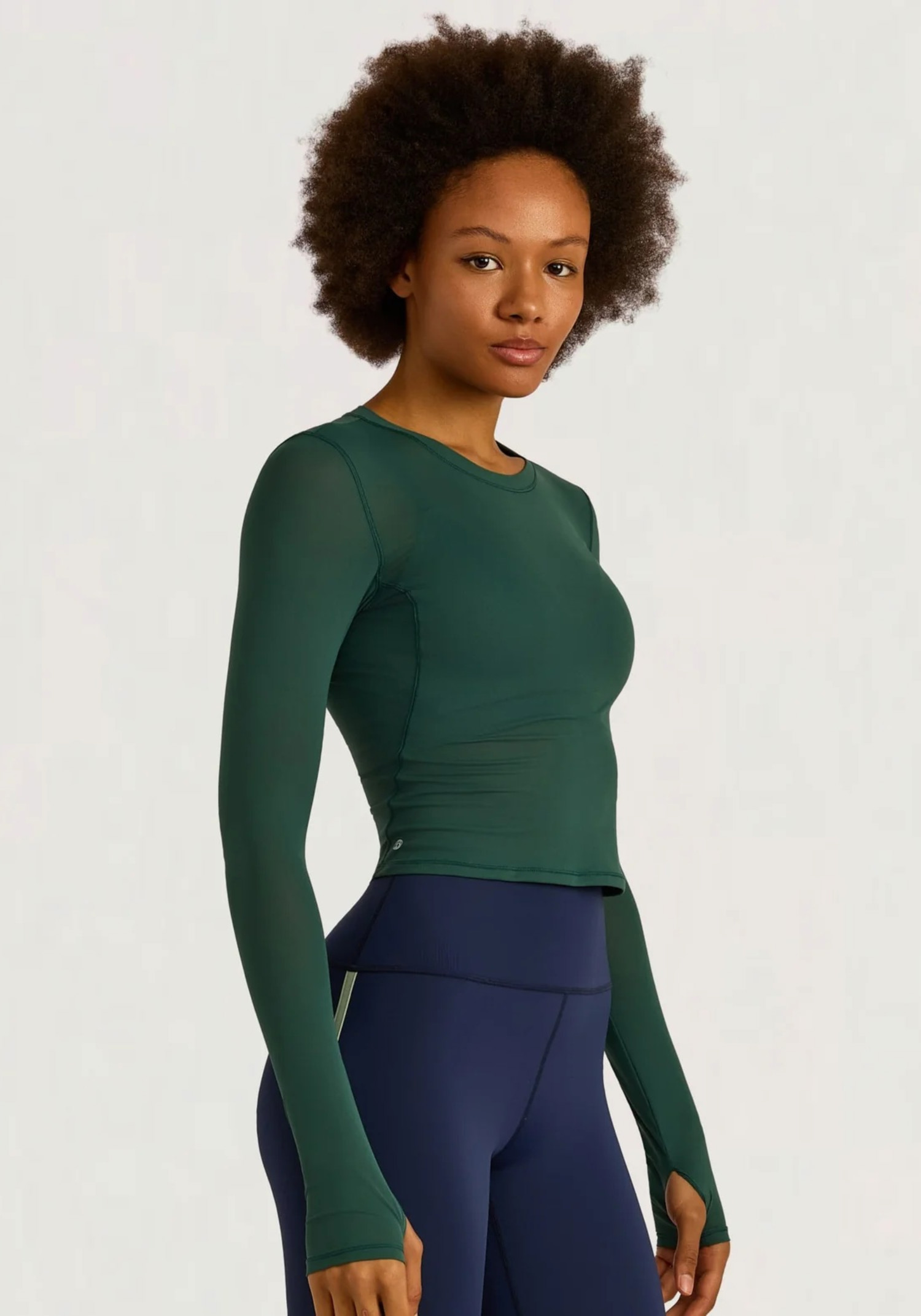 Organic Basics Longsleeve Active Mesh Deep Forest