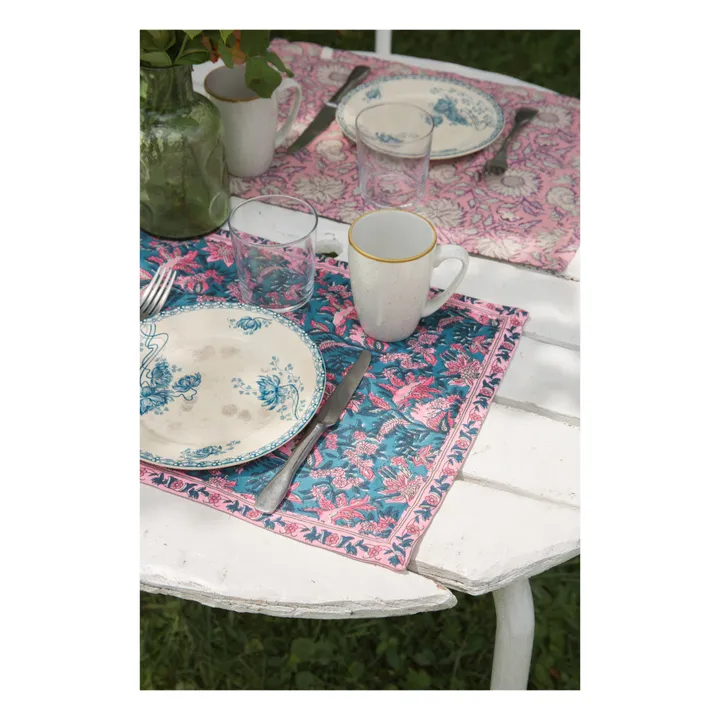 Louise Misha Sets de table Carlitta - Set de 2 | Bleu