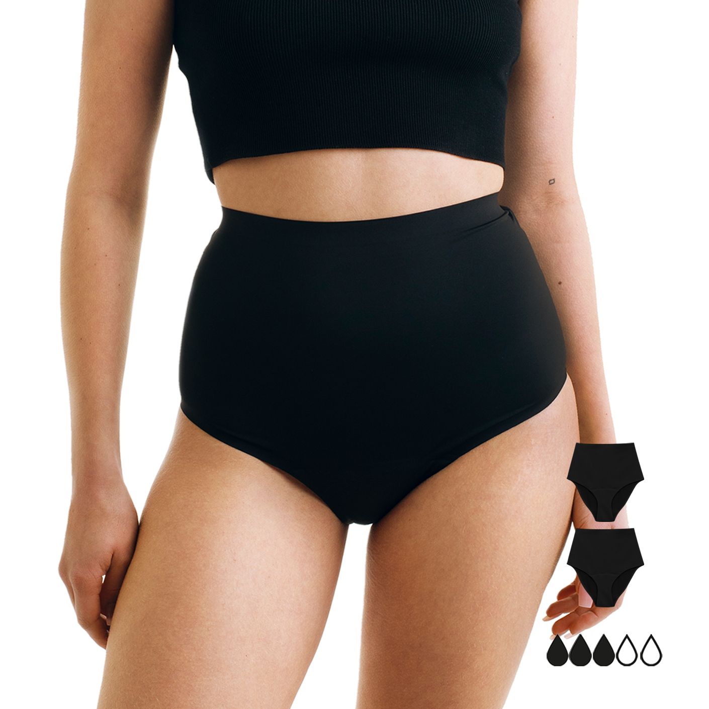 mymonthlys Periodenunterwäsche - 2er Set High Waist Periodenslip MARY mittel