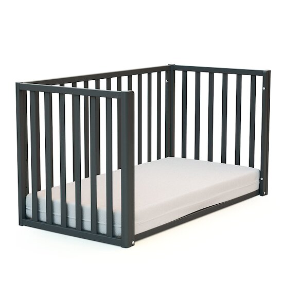 Confort Lit Evolutif en bois   Gris Graphite        60 x 120 cm   de               AT4