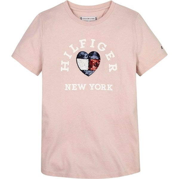 Køb Tommy Hilfiger Sequins Graphic T-Shirt Whimsy Pink