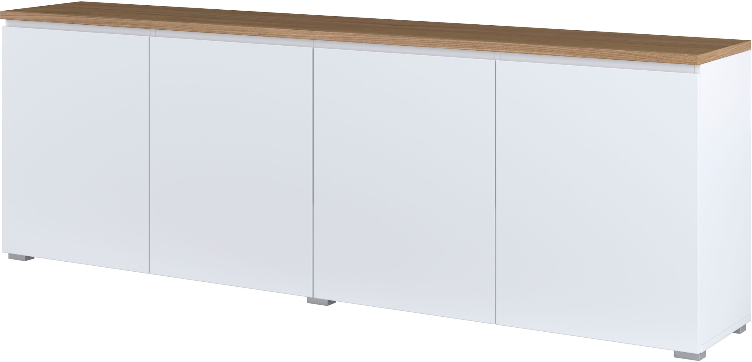 INOSIGN Sideboard »Modo, Breite 200 cm, moderne grifflose Kommode 4Türen« Anrichte mit viel Stauraum, Einlegeböden verstellbar