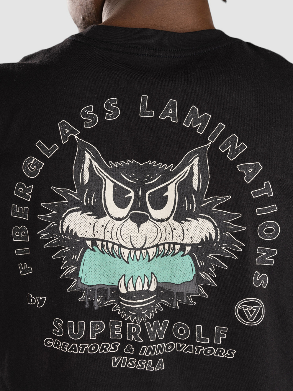 Vissla Super Wolf Premium T-Shirt black