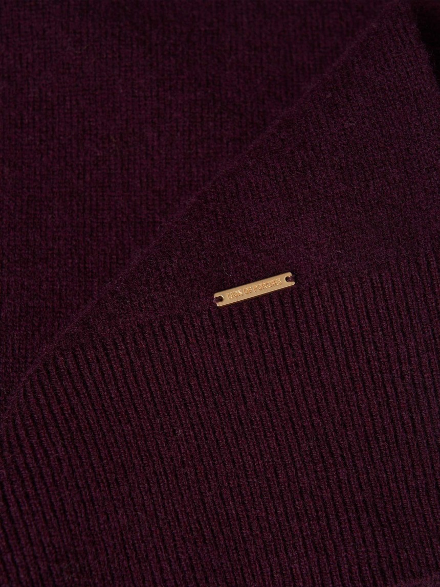 Camisola de lã decote em V